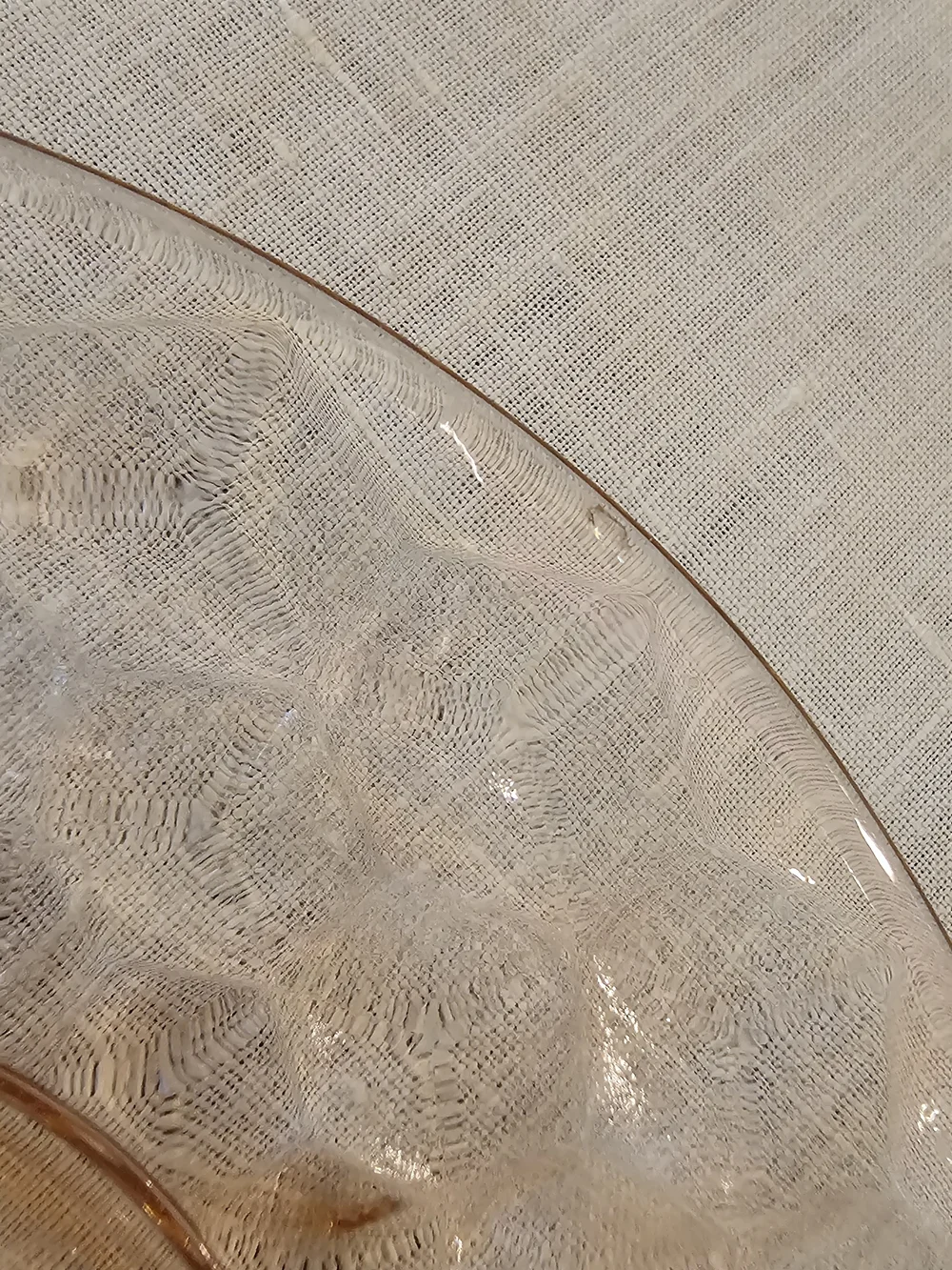 Vintage Jeannette Cube Cubist Pink Depression Glass Bread Dessert Plate 6
